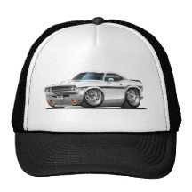 1970-72 Challenger White Car Mesh Hat