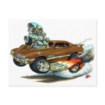 1970-72 Olds Cutlass 442 Brown Car Postcards