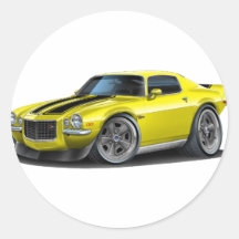 1970-73 Camaro Yel/Blk Round Sticker