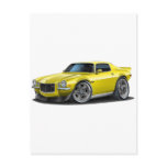 1970-73 Camaro Yellow Post Card