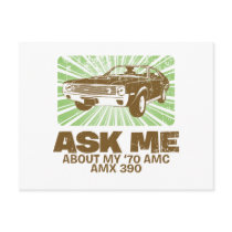 1970 AMC AMX 390 POST CARDS