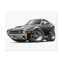 1970 AMX Black Car Postcards