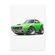 1970 AMX Lime Car Post Cards