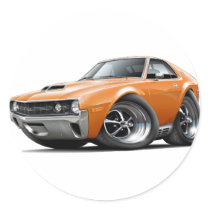 1970 AMX Orange Car Stickers