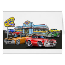 1970 Chevelle Diner Greeting Card