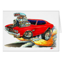 1970 Chevelle Red-Black Car Card