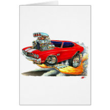 1970 Chevelle Red-White Car Card