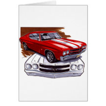 1970 Chevelle Red-White Car Card