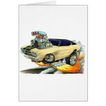 1970 Chevelle Tan Car Greeting Card