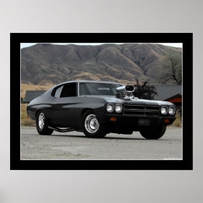 1970 Chevy Chevelle Drag Car Poster by fuelfoto