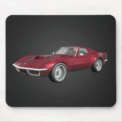 1970 Corvette: Candy Apple Finish: Mousepad by spiritswitchboard