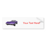 1970 Corvette Sports Car: Purple Finish: Bumper Sticker