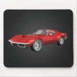 1970 Corvette Sports Car: Red Finish: Mousepad