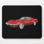 1970 Corvette Sports Car: Red Finish mousepads