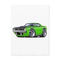1970 Cuda AAR Lime Car Postcards