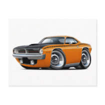 1970 Cuda AAR Orange Car Postcard