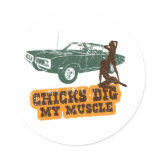 1970 Dodge Super Bee 400 Round Stickers