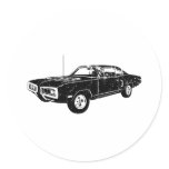1970 Dodge Super Bee 400 Round Stickers