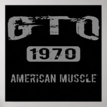 1970 GTO American Muscle Poster