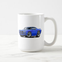 1970 GTO Judge Blue Car Coffee Mugs