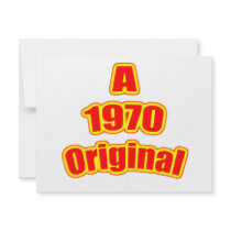 1970 Original Red Personalized Announcement