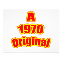 1970 Original Red Personalized Announcement