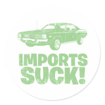 1970 Plymouth Barracuda Round Stickers