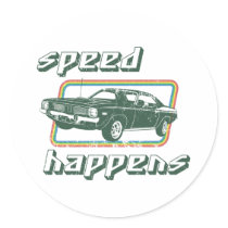 1970 Plymouth Barracuda Round Stickers