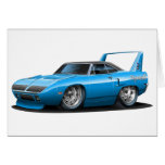 1970 Plymouth Superbird Blue Car Greeting Card