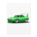1970 Plymouth Superbird Green Car Post Card