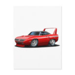 1970 Plymouth Superbird Red Car Post Card