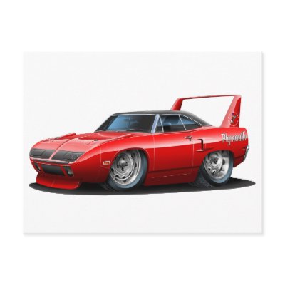 1970 Plymouth Superbird Red Car Postcard by maddmaxart
