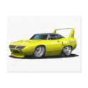 1970 Plymouth Superbird Yellow Car postcards