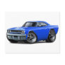 1970 Roadrunner Blue Car Postcard