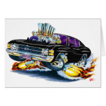 1971-72 Chevelle Black Car Cards