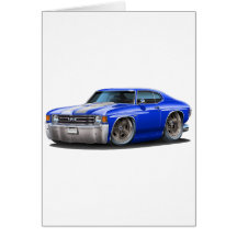 1971-72 Chevelle Blue-White Car Card
