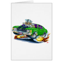 1971-72 Chevelle Green-Black Car Card