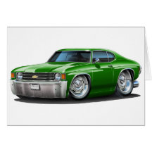 1971-72 Chevelle Green Car Card