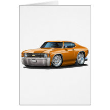 1971-72 Chevelle Orange Car Card