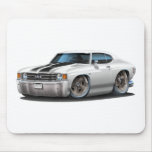 1971-72 Chevelle White-Black Car mousepads