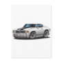 1971-72 Chevelle White-Black Car Postcard