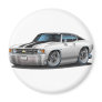 1971-72 Chevelle White-Black Top Car Fridge Magnets