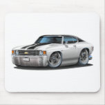 1971-72 Chevelle White-Black Top Car Mouse Pads