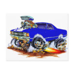 1971-72 El Camino Blue-White 4x4 Monster Truck Post Card