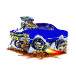 1971-72 El Camino Blue-White 4x4 Monster Truck t-shirts