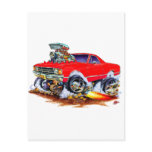 1971-72 El Camino Red 4x4 Monster Truck Postcard