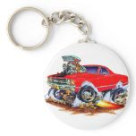 1971-72 El Camino Red-Black 4x4 Monster Truck Key Chain