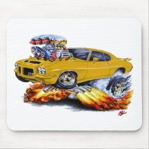 1971-72 GTO Gold Car Mouse Pad