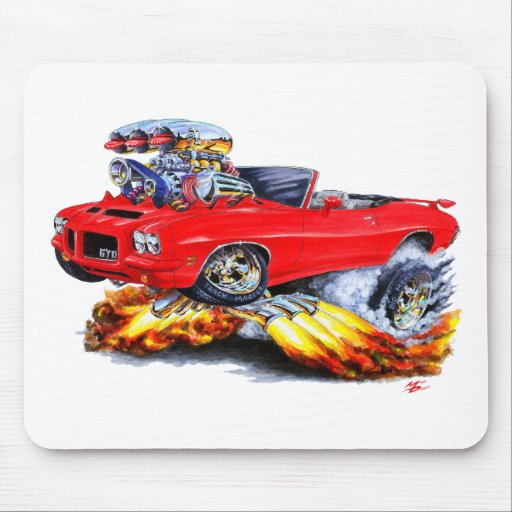 1971-72 GTO Red Convertible Mousepads