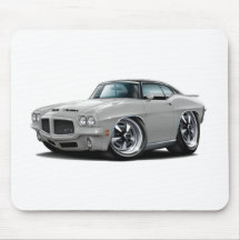1971-72 GTO Silver-Black Top Car Mouse Pads